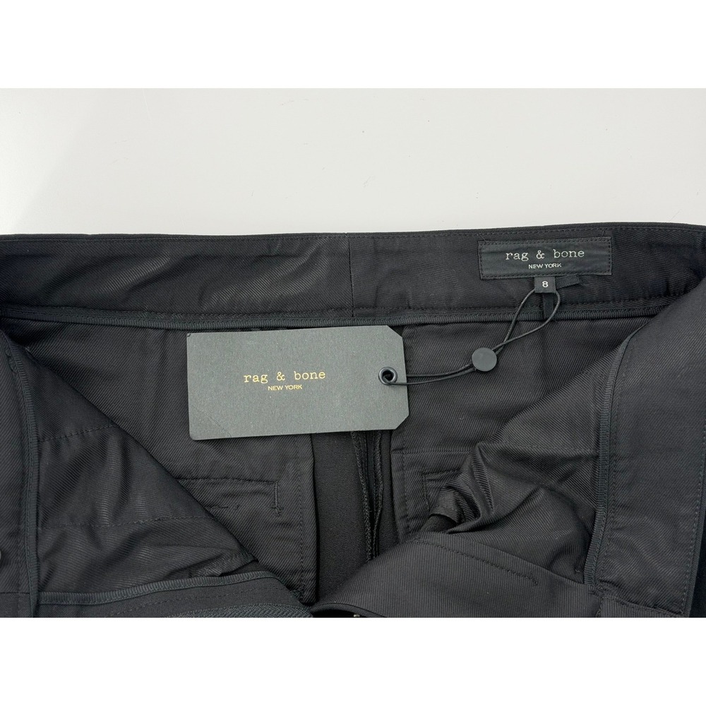 rag & bone Simone Pants Womens 8 Black Slim Stretch Ankle Trousers NWT - Picture 5 of 10